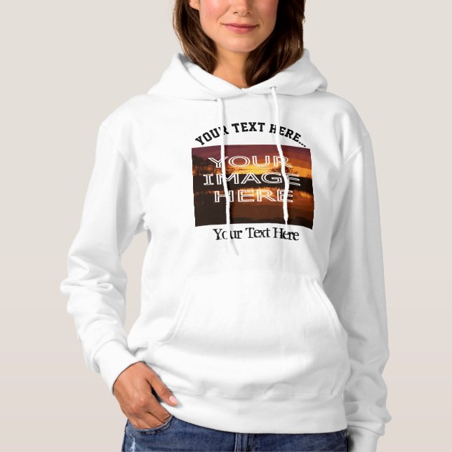 Custom Print Personalised Photo Hoodie (Front)