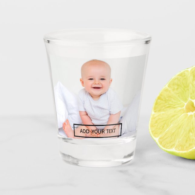 Custom Print Personalised Photo Shot Glass (Front)