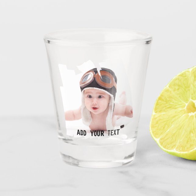 Custom Print Personalised Photo Shot Glass (Front)