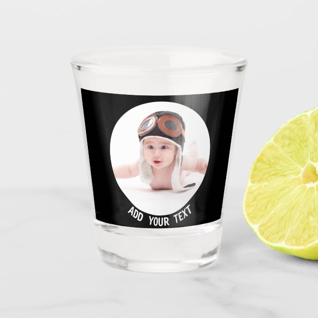 Custom Print Personalised Photo Shot Glass (Front)