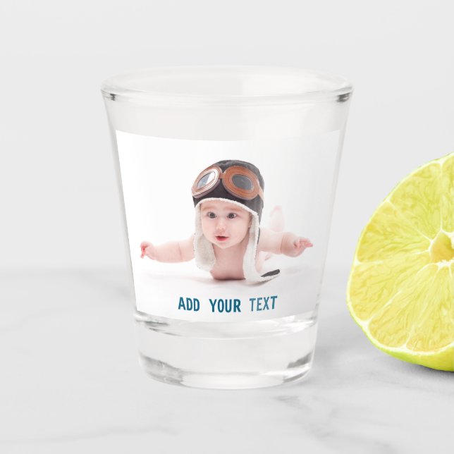 Custom Print Personalised Photo Shot Glass (Front)