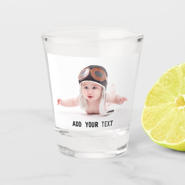 Custom Print Personalized Photo Shot Glass (Front)