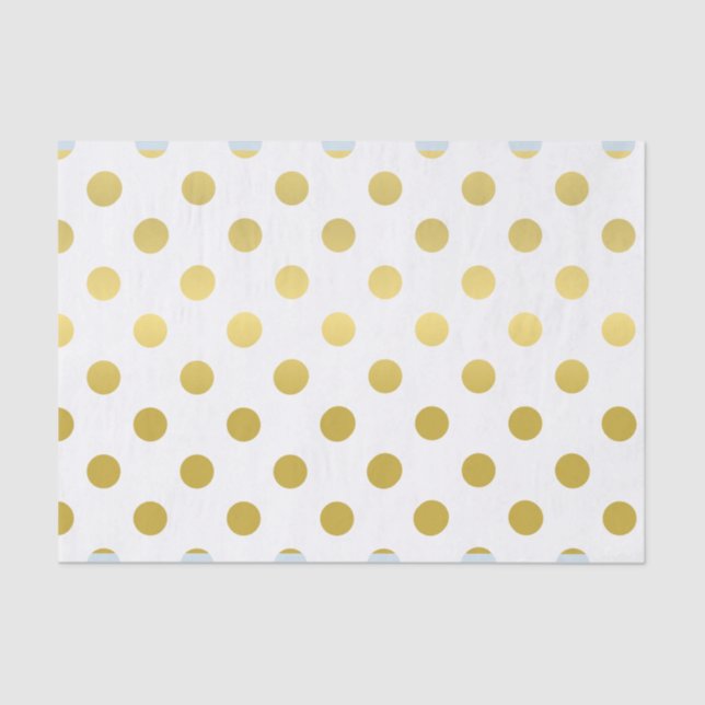 Custom Print Pink And Gold Polka Dot Tissue Paper (Front)