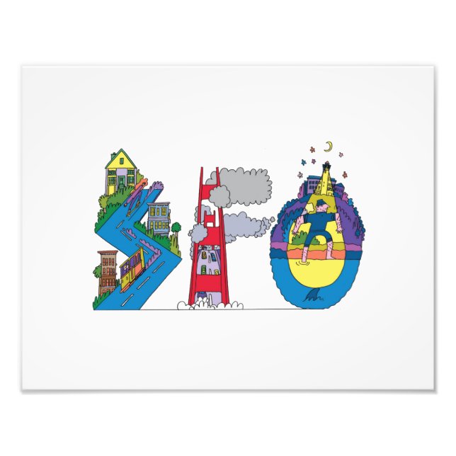 Custom Print | SAN FRANCISCO, CA (SFO) (Front)