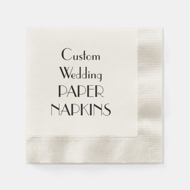 Custom Print Wedding Party Paper Napkins (Front)