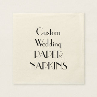 Custom Print Wedding Party Paper Napkins