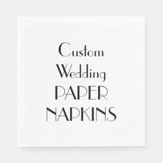 Custom Print Wedding Party Paper Napkins