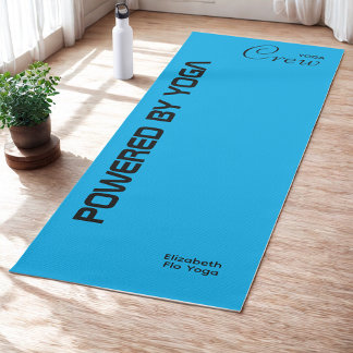 Custom Print Yoga Crew Azure Blue Mat