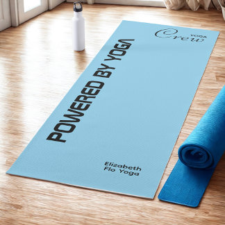 Custom Print Yoga Crew Baby Blue Yoga Mat