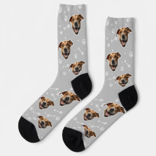 Custom Print Your Photo Pet Face Socks Personalise