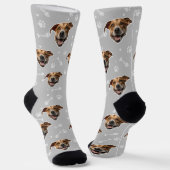 Custom Print Your Photo Pet Face Socks Personalise (Angled)