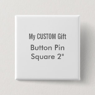 Custom Printed 2" Square Button Badge Pin