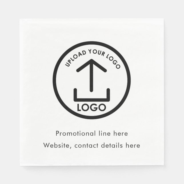 Custom Printed Business Logo Text Promotional Napkin (Front)