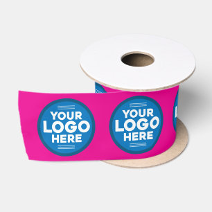 Custom Printed Company Logo Branded Gift Satin Ribbon