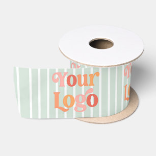 Custom Printed Company Logo Branded Gift Wrapping Satin Ribbon