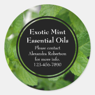 Custom Printed Essential Oil Business Bottle Label