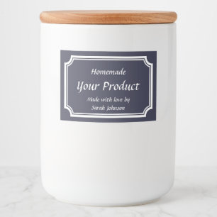 Custom printed food canning template mason jar food label
