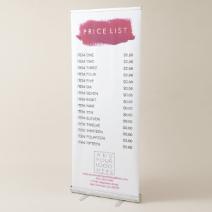 Custom Printed Free Standing Business Price Retractable Banner