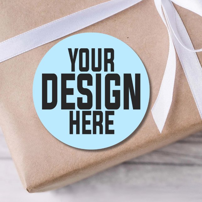 Custom Printed Logo Small Business Personalized Classic Round Sticker (Creator Uploaded)