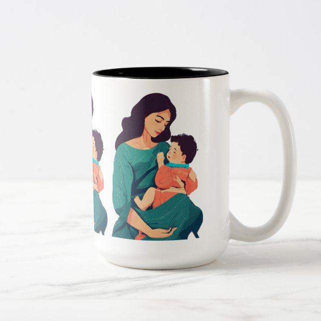 "Custom Printed Mug: Personalise Sip With Style Two-Tone Coffee Mug (Right)