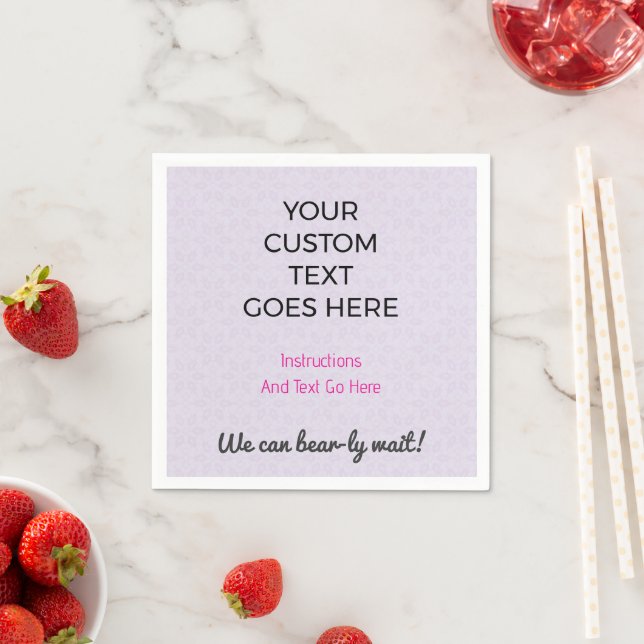Custom Printed Napkins Personalised Party (Insitu)