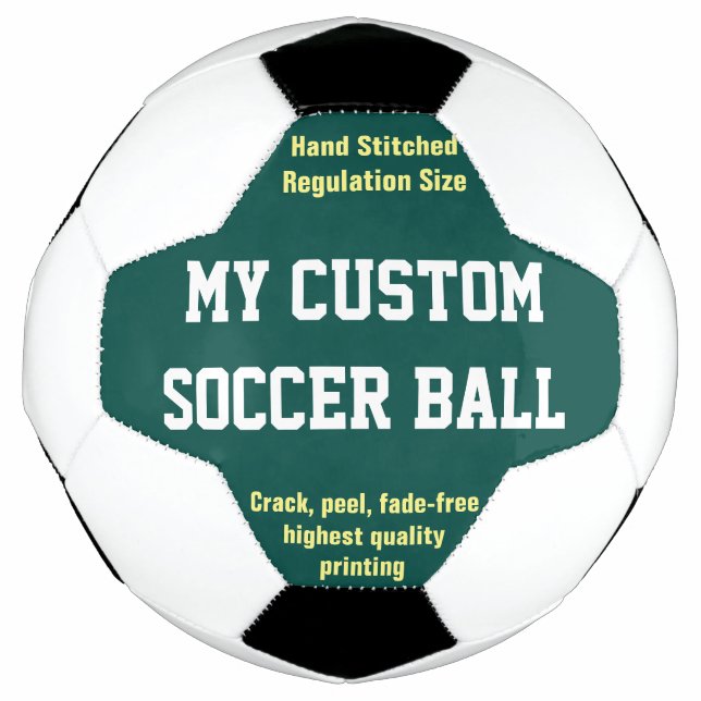 Custom Printed Soccer Ball Football Futbol GREEN (Front)