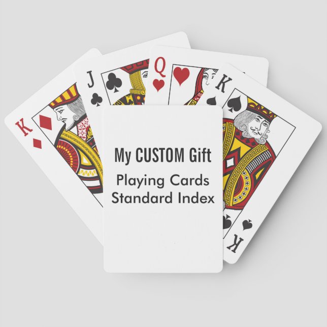 Custom Printed STANDARD INDEX Playing Cards (Back)