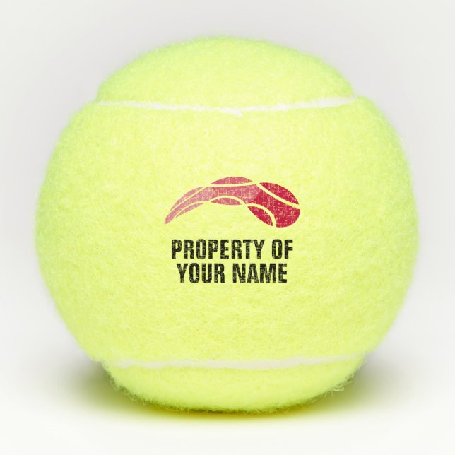 Custom printed tennis balls with your name & logo (Front)