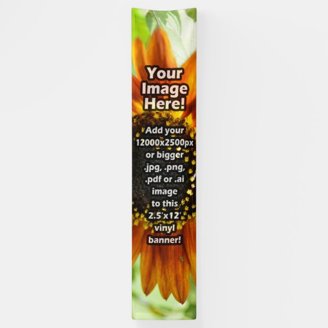 Custom Printed Vinyl Full-Colour Printing 12' Tall Banner (Vertical)