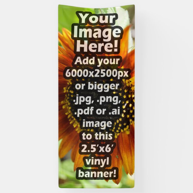 Custom Printed Vinyl Full-Colour Printing 6' Tall Banner (Vertical)