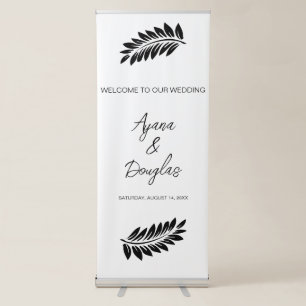 Custom printed Wedding Fabric Signage Ceremony Bac Retractable Banner