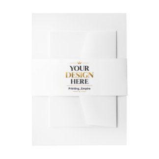 Custom Printing - No Minimum Wholesale Bulk Order Invitation Belly Band