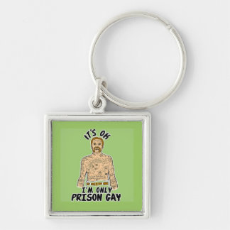 Custom Prison Gay Premium Square Keychain