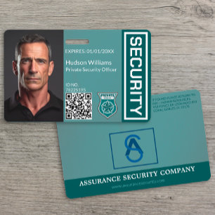 Custom Private Security Guard ID Photo ID Badge
