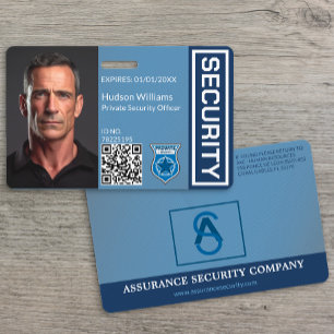 Custom Private Security Guard ID Photo ID Badge
