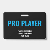 Custom Pro Player Minimalist E-Sport Event Blue