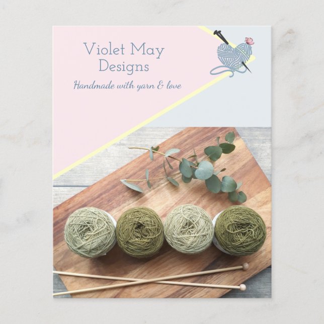 Custom Product Photos Handmade Craft Business Flyer (Front)