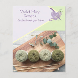 Custom Product Photos Handmade Yarn Craft Business Flyer