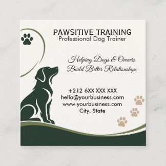 Custom Professiona Dog Trainer Business Card