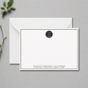 Custom Professional Business Logo Black Border Card