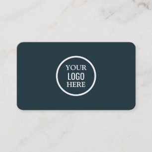 Custom Professional Business Logo Circle Blue Card