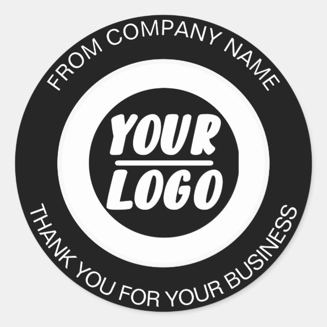 custom Professional Business Logo , company name  Classic Round Sticker (Front)