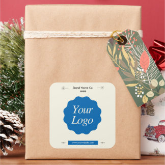 Custom Professional Business Logo Minimalist Brand Square Sticker