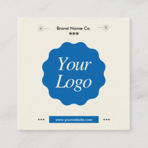 Custom Professional Business Minimalist Logo Brand Square Business Card