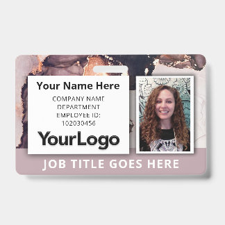 Custom Professional Corporate Employee Photo Name  ID Badge