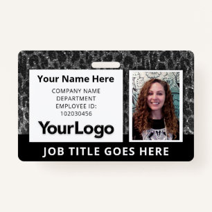 Custom Professional Corporate Employee Photo Name  ID Badge