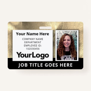 Custom Professional Corporate Employee Photo Name ID Badge
