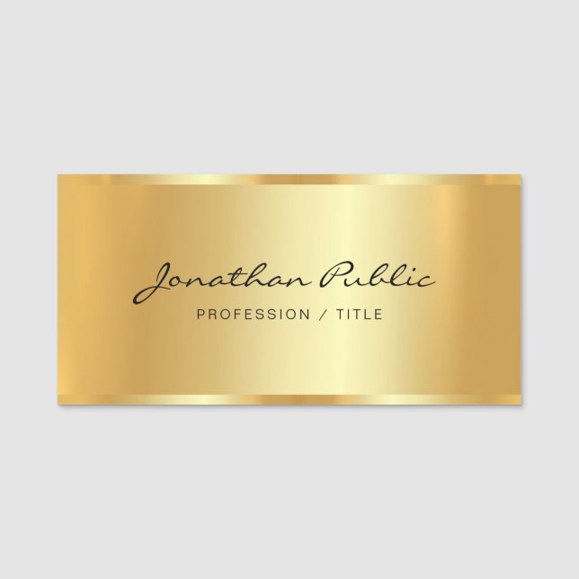 Custom Professional Elegant Handwritten Script Name Tag (Front)
