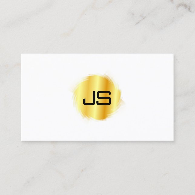 Custom Professional Elegant Simple Template Gold Business Card (Front)