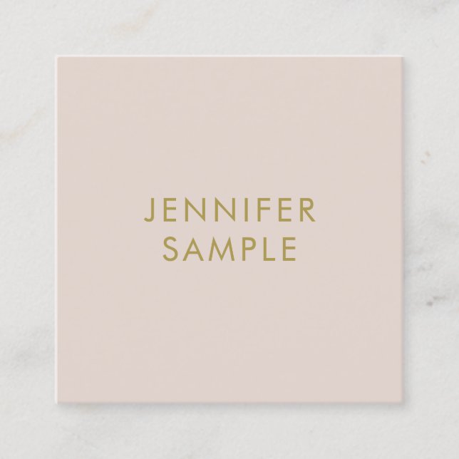 Custom Professional Elegant Simple Template Square Business Card (Front)